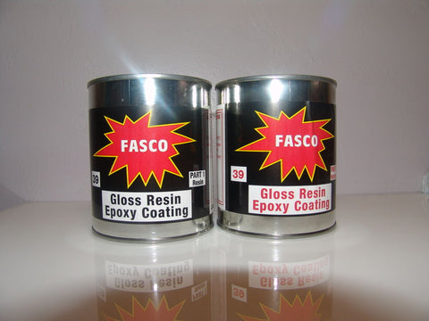 Fasco 39 Clear Gloss Epoxy Resin Table Top Coat Kit